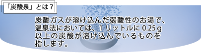 「ピュアRe.セット」は正真正銘の炭酸泉です。 「ピュアRe.セット」は正真正銘の炭酸泉です。
